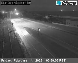 Live view of US101- South Padaro Lane Off Ramp US101- South Padaro Lane Off Ramp, California live camera view on VolveVision