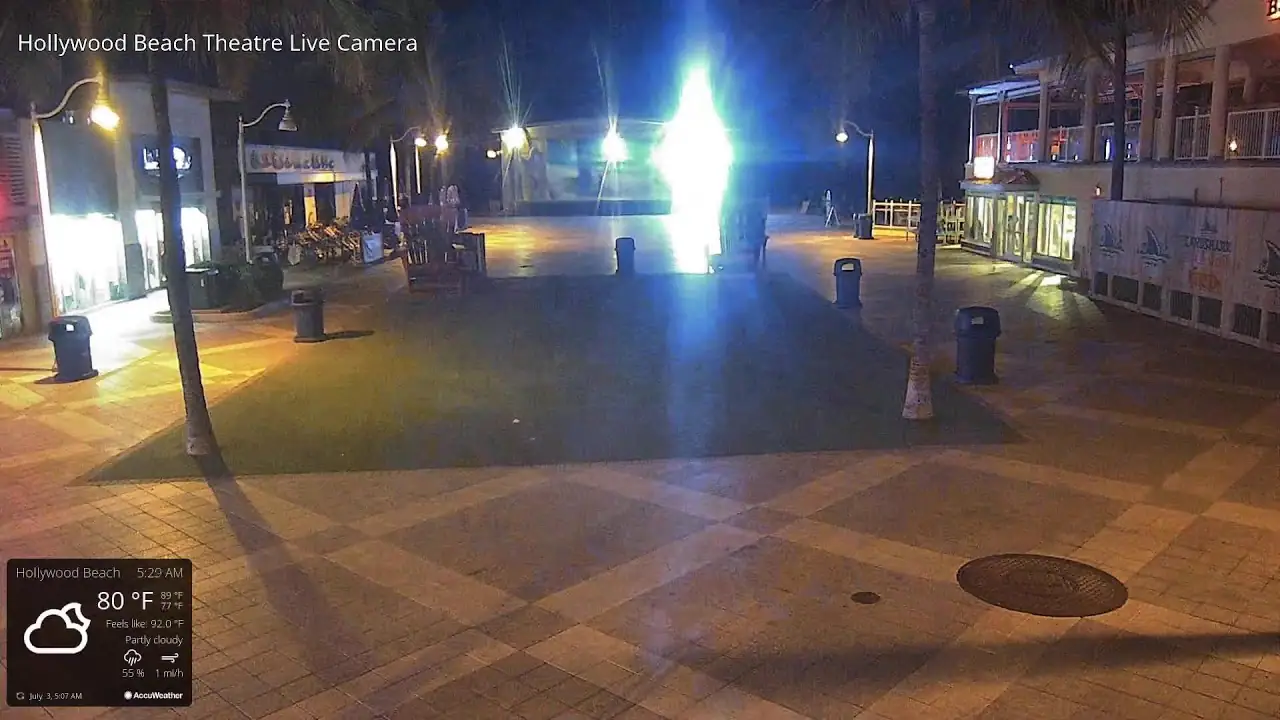 Hollywood Beach Theatre Cam live camera view on VolveVision