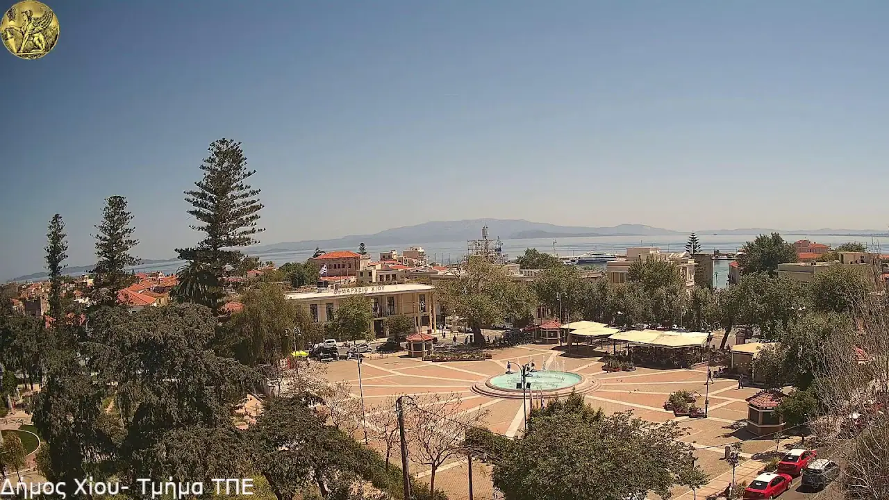Vista en vivo de Plaza Central de Quíos, Municipio de Quíos en VolveVision