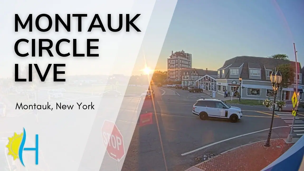Downtown Circle Montauk, NY, Town of East Hampton live camera view on VolveVision