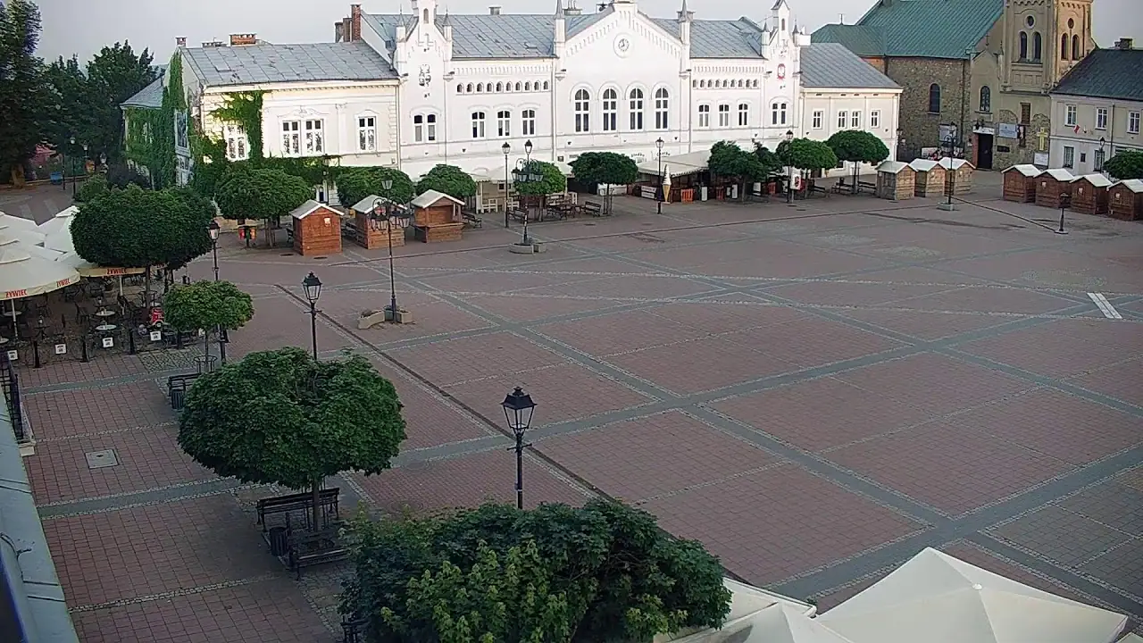 Plaza del Mercado de Sanok, Polonia