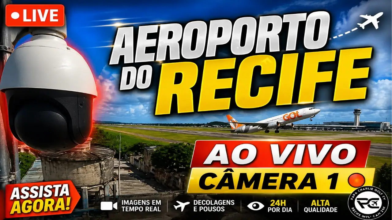 Vista en vivo de Cámara del Aeropuerto de Recife, Brasil en VolveVision