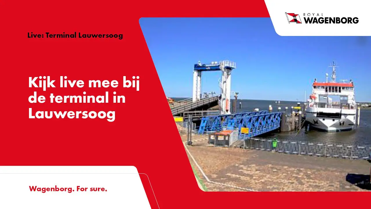 Vista en vivo de Terminal Lauwersoog Cámara, NL, Países Bajos en VolveVision