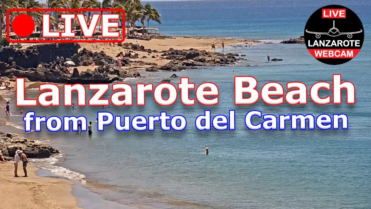 Vista en vivo de Playa de Puerto del Carmen, Lanzarote, Tías en VolveVision