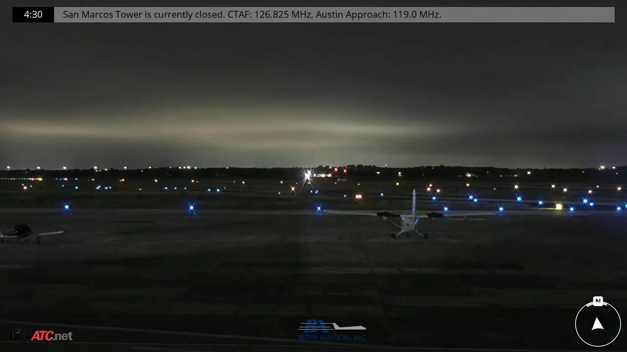 Vista en vivo de Aeropuerto Berry Aviation San Marcos, TX en VolveVision