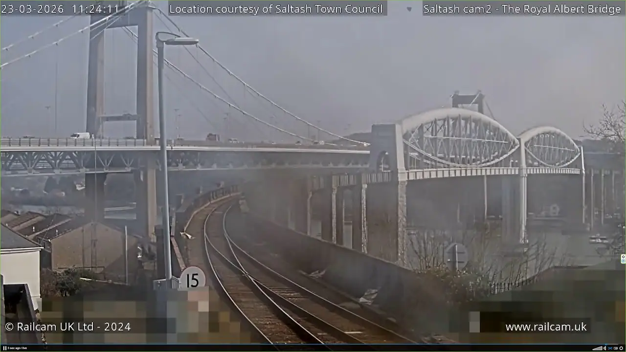 Vista en vivo de Cámara del Puente Royal Albert, Saltash, Inglaterra en VolveVision