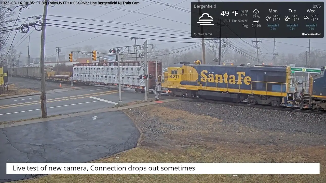 Vista en vivo de Línea ferroviaria fluvial, Bergenfield en VolveVision