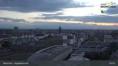 Live view of Munich Central Station Munich Central Station live camera view on VolveVision