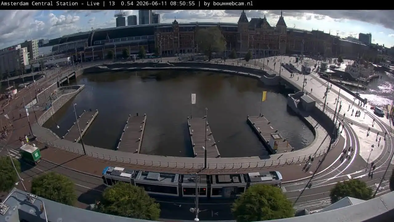 Webcam HD en vivo Amsterdam Central station, Netherlands