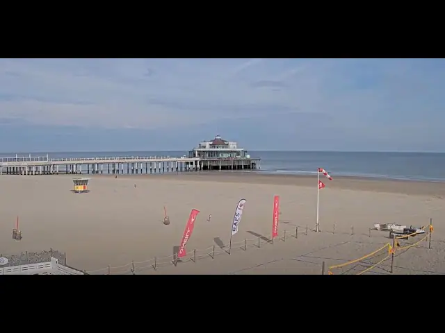 Live Blankenberge Beach and Pier Webcam in West Flanders, Belgium