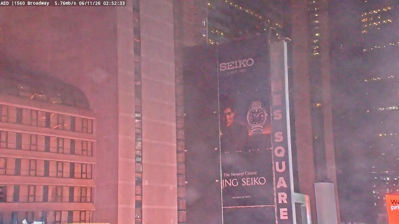 Times Square Billboards Live HD Webcam, 1560 Broadway, New York, USA