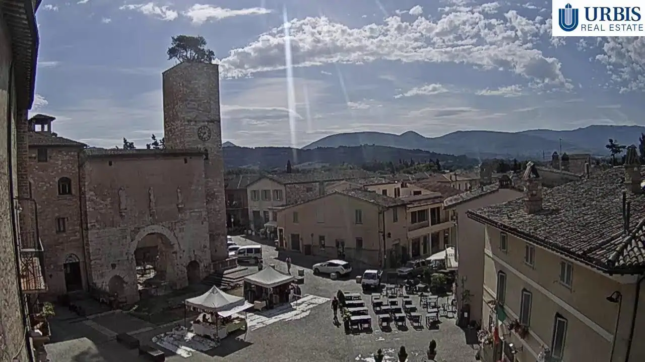 Live Spello Webcam Piazza John Fitzgerald Kennedy Square, Italy