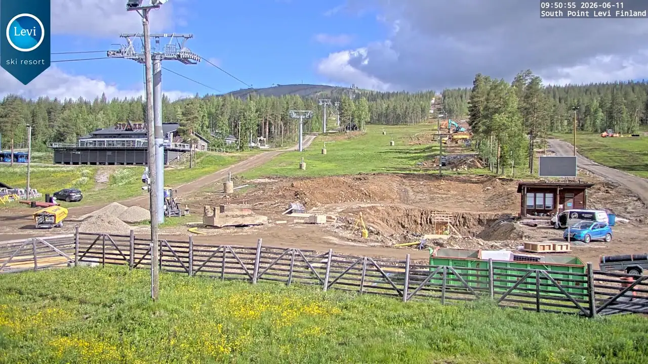 Live HD Webcam of South Point, Levi Ski Resort, Finland