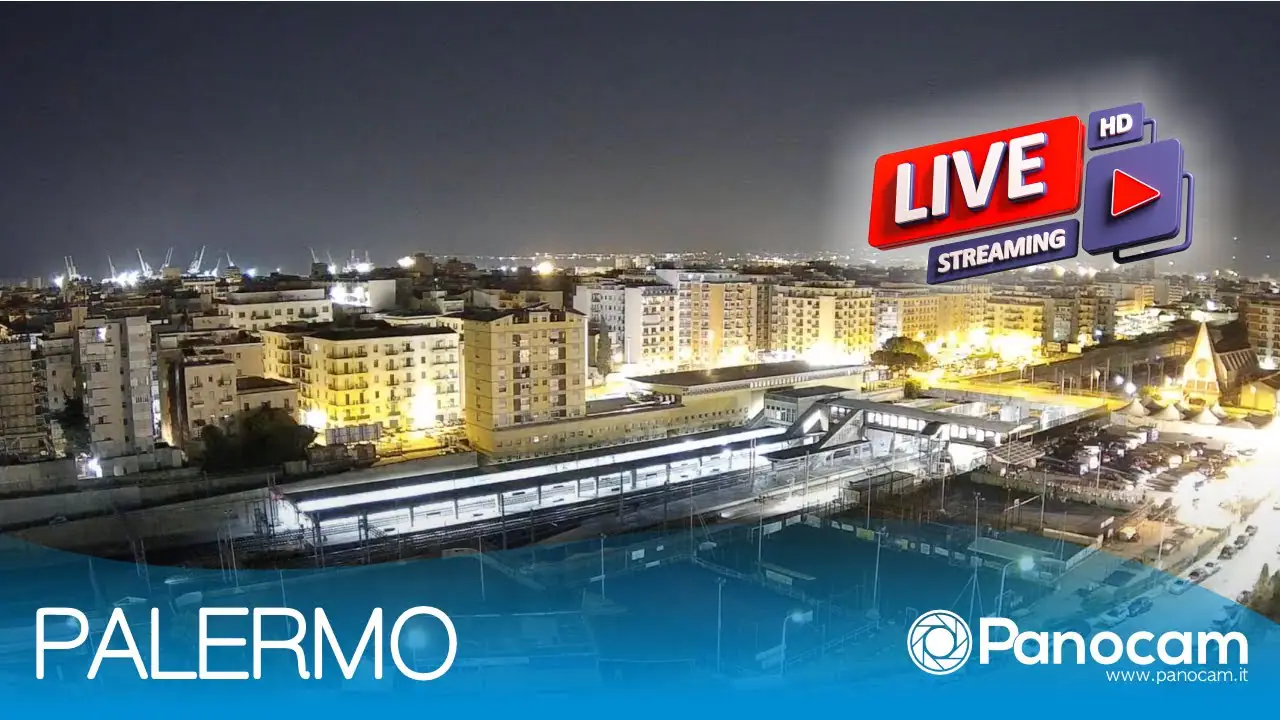 Живое Webcam города Палермо Нотарбатоло, Сицилия, Италия