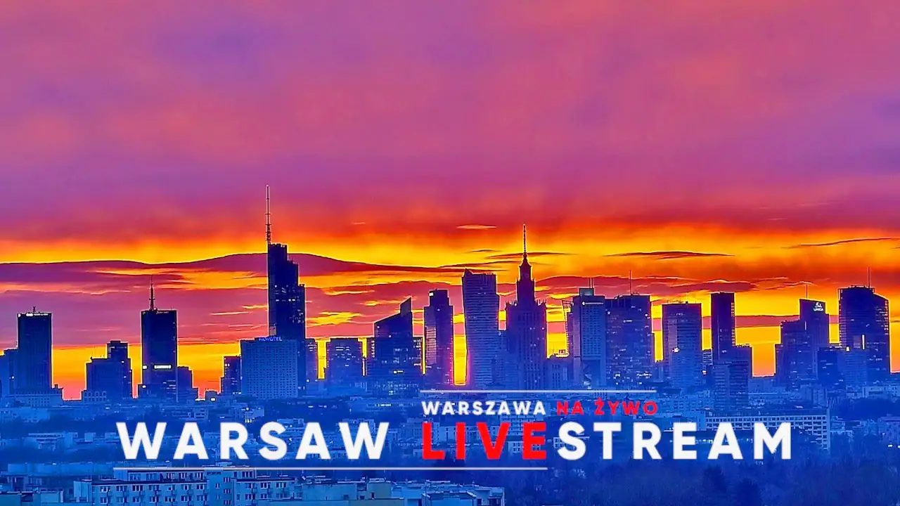 Webcam en directo HD panorámica de Varsovia centro, Polonia