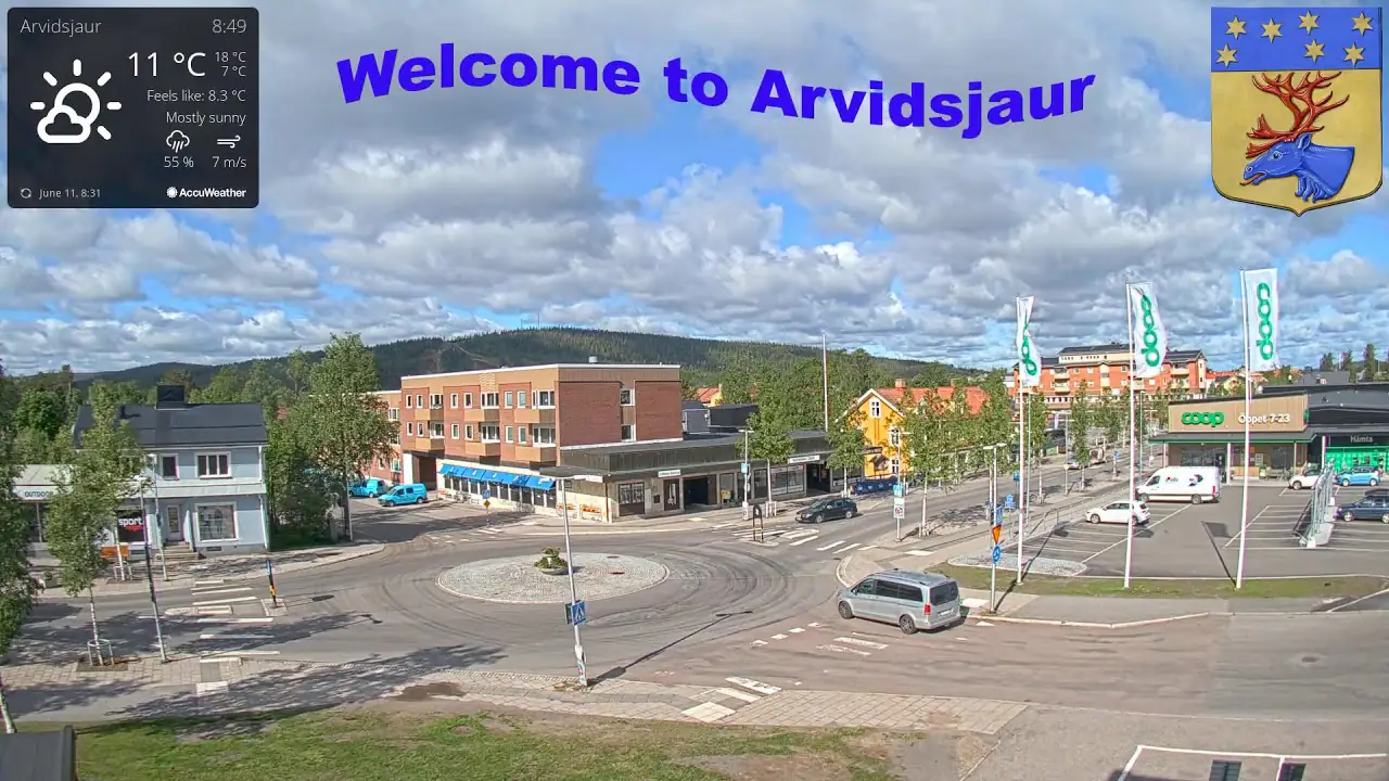 Vista en directo de Arvidsjaur, Suecia Vista en vivo de Arvidsjaur, Suecia, Norrbotten en VolveVision