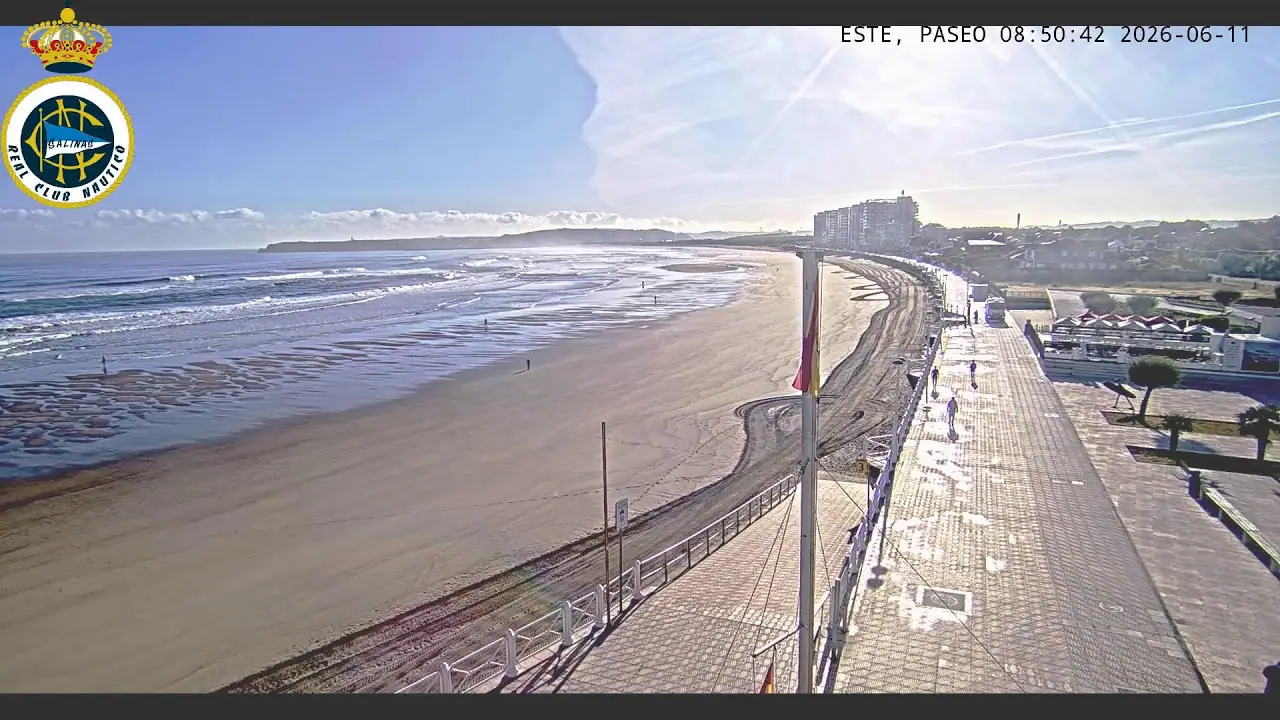 Прямой эфир: HD Live East Beach Webcam Плайя-де-Салинас, Астурия, Испания Онлайн-камера HD Live East Beach Webcam Плайя-де-Салинас, Астурия, Испания на VolveVision