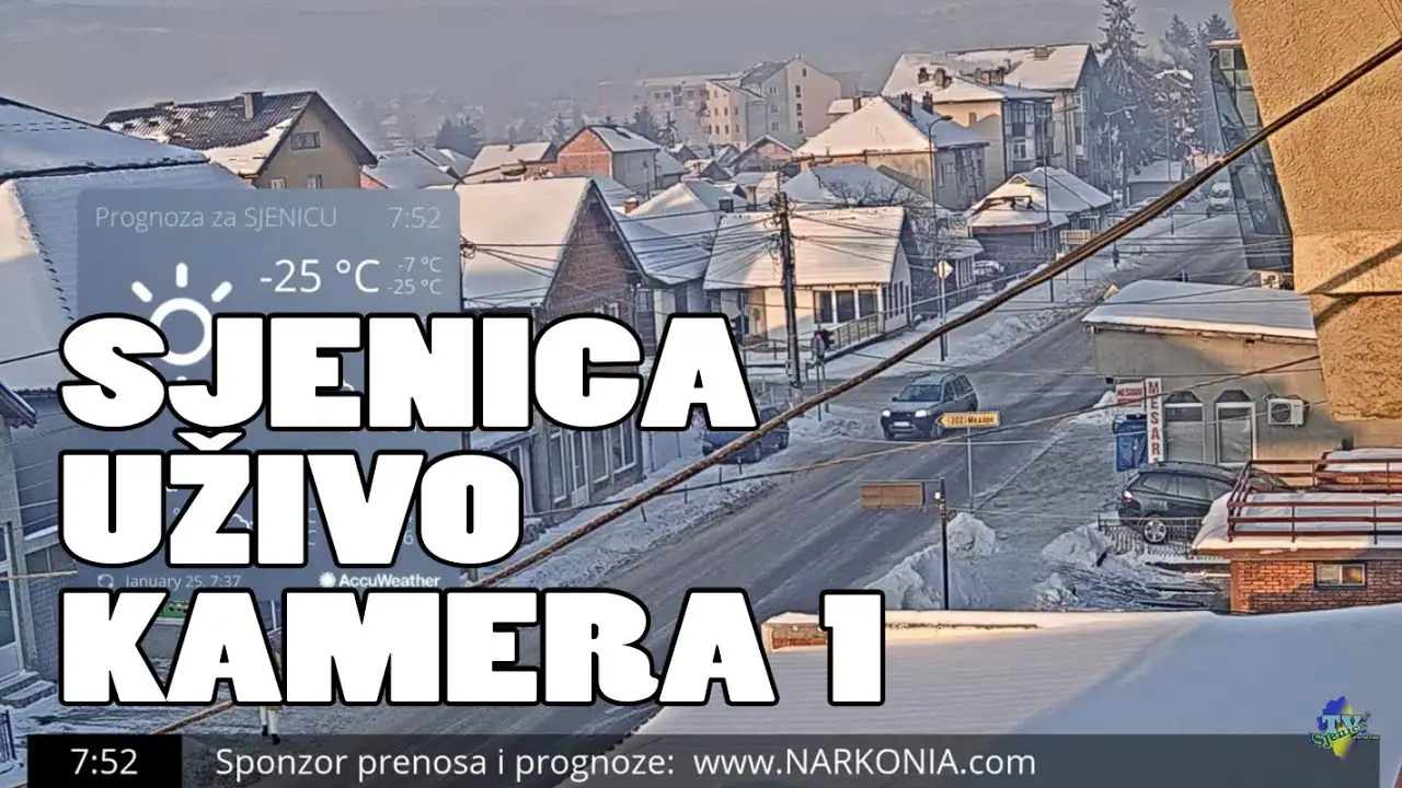 Онлайн-камера Камера на улице Милорада Йовановича, Сьеница, Сербия, Шумадия и Западная Сербия на VolveVision