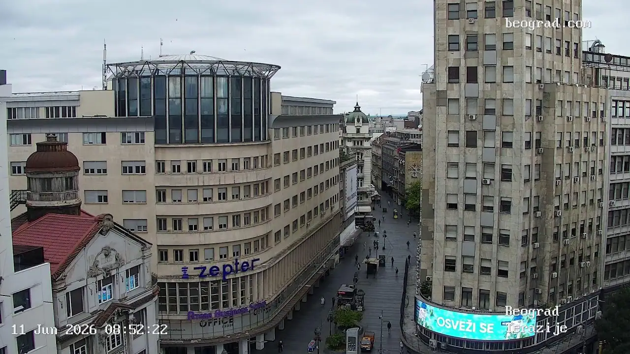 Онлайн-камера Прямая трансляция Белград HD, центр города на VolveVision