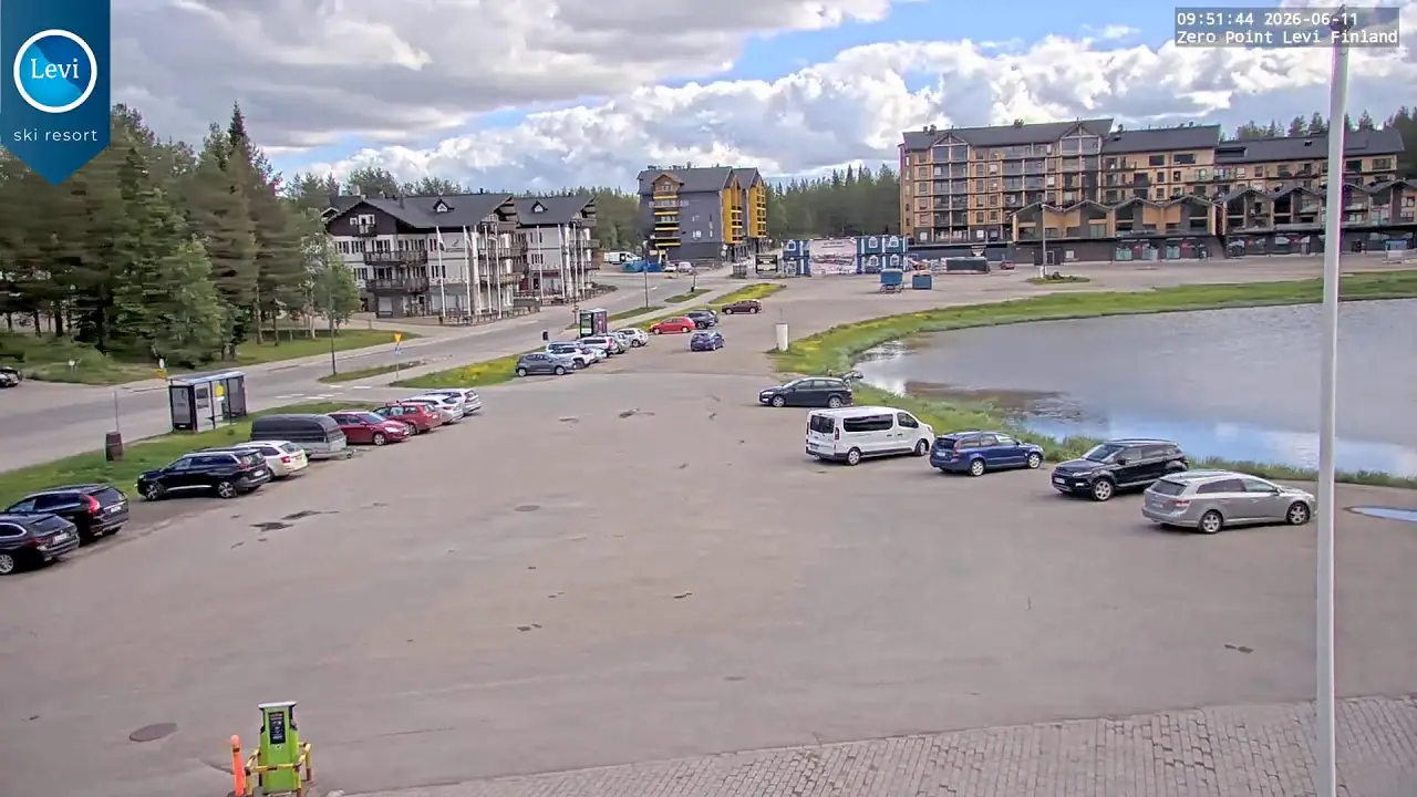 Онлайн-камера HD Live Cam на горнолыжном курорте Зеро Пойнт Леви, Финляндия, Лапландия на VolveVision