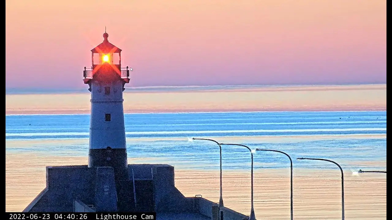 Live HD Streaming Webcam of Lake Superior Lighthouse, Duluth, MN, USA