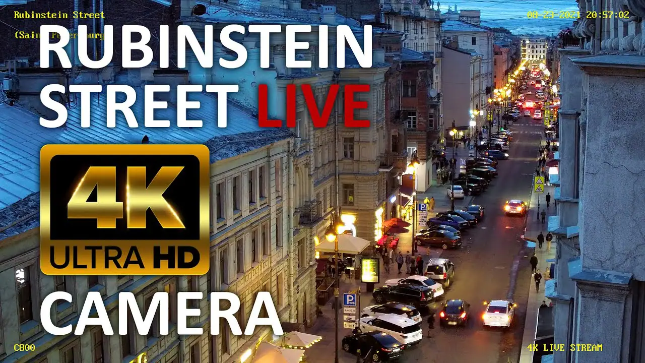 Vista en directo de Webcam en directo de Rubinstein Street en San Petersburgo, Rusia Vista en vivo de Webcam en directo de Rubinstein Street en San Petersburgo, Rusia en VolveVision