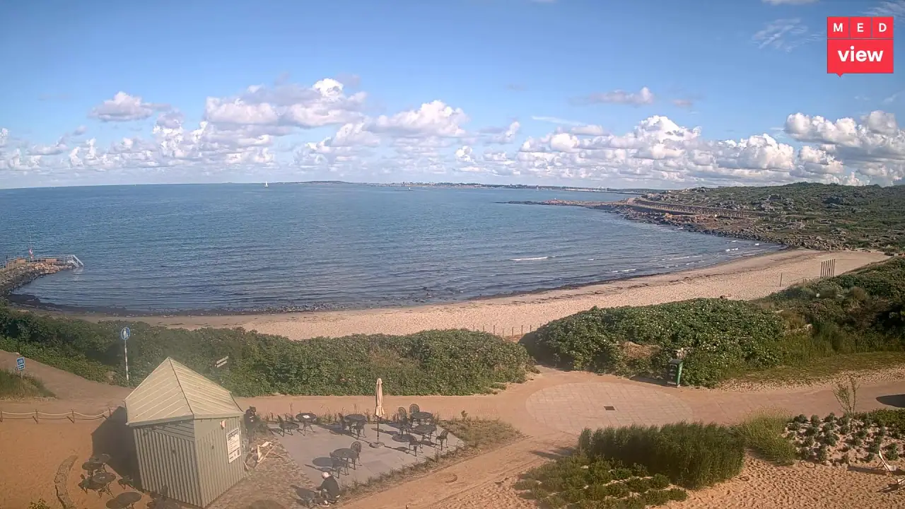 Vista en directo de Webcam en directo de Kasa Beach en Varberg, Suecia Vista en vivo de Webcam en directo de Kasa Beach en Varberg, Suecia, Halland en VolveVision