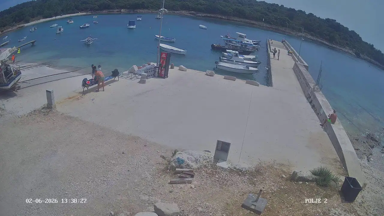 Live Kamenjak Uvala Polje Bay Webcam in Premantura, Istria, Croatia live camera view on VolveVision