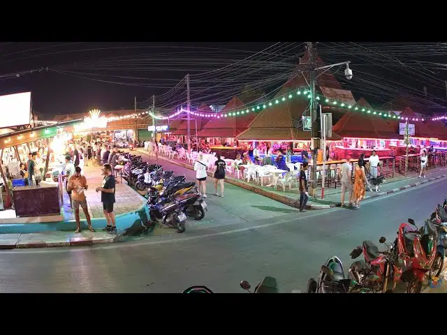 Vista en directo de Cámara web HD en directo Bondi Lamai, bares de Lamai, Koh Samui, Tailandia Vista en vivo de Cámara web HD en directo Bondi Lamai, bares de Lamai, Koh Samui, Tailandia, Surat Thani en VolveVision