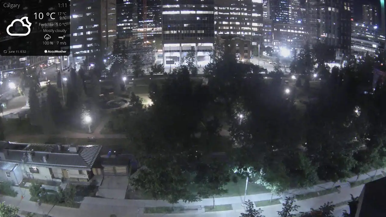 Central Memorial Park, Live Stream HD Cam, Calgary, Alberta, CA
