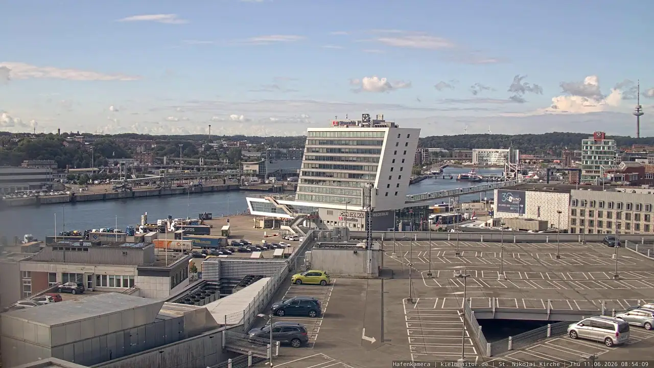 Vista en directo de Webcam en directo HD del puerto de Kiel, Alemania Vista en vivo de Webcam en directo HD del puerto de Kiel, Alemania, Schleswig-Holstein en VolveVision