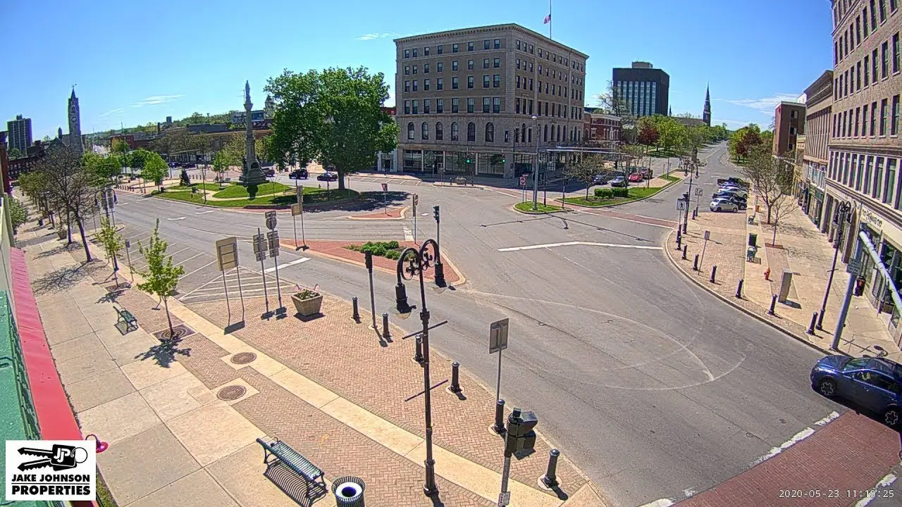 Live HD Webcam Stream Public Square, Watertown, NY, New York live camera view on VolveVision